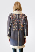 Lori Suede Sherpa Jacket - Charcoal by Johnny Was — view 3