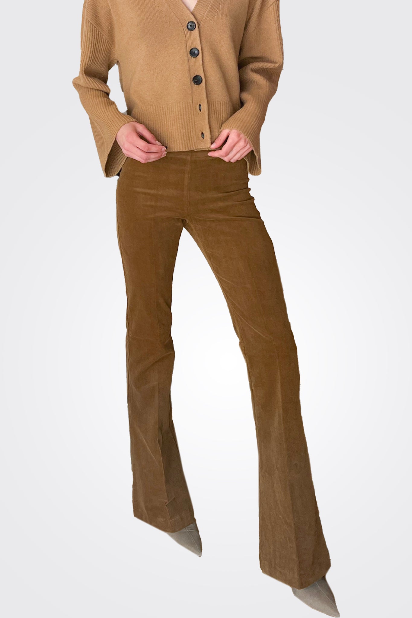 Bellini Fine Corduroy Pant - Cognac by Avenue Montaigne — alternate view