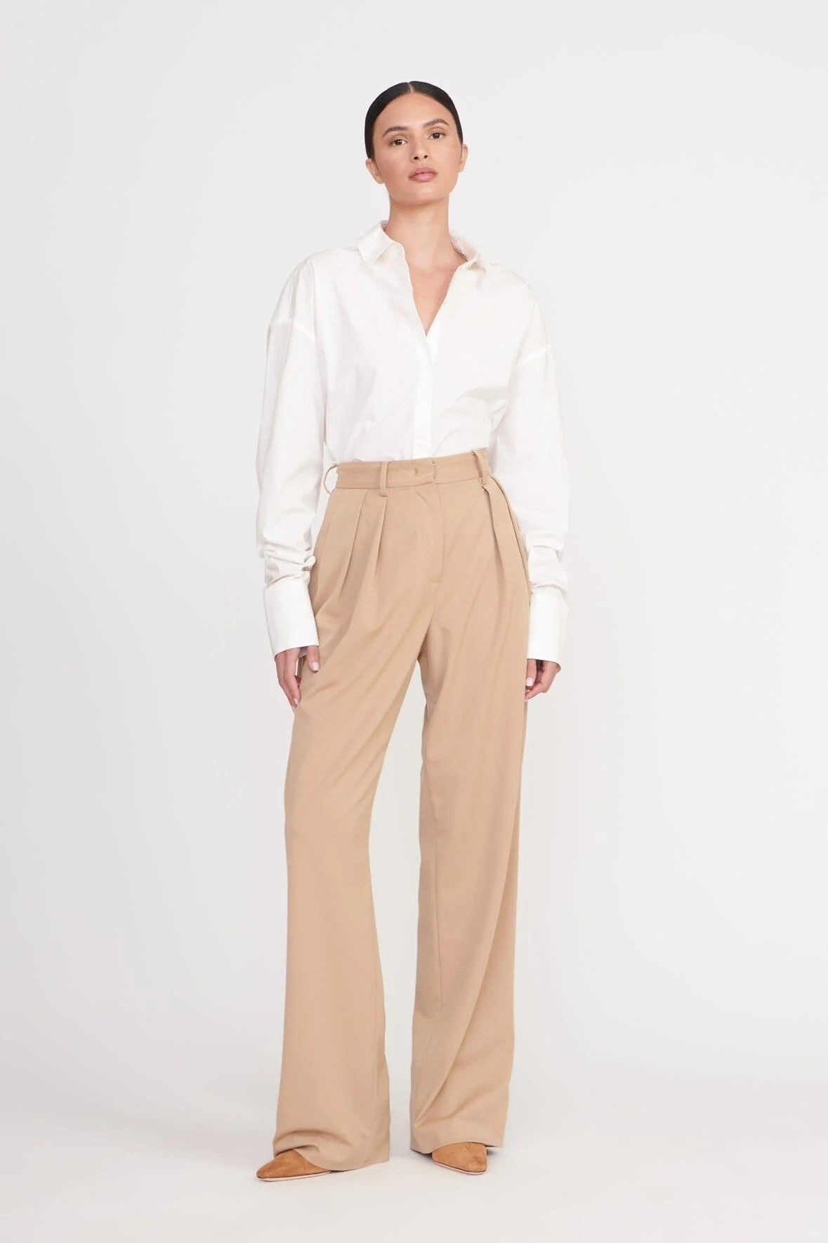 Colton Shirt - White by STAUD — view 3