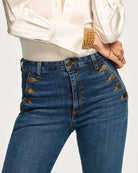 Helena High-Rise Skinny Jean - Medium Wash by Ramy Brook — view 3