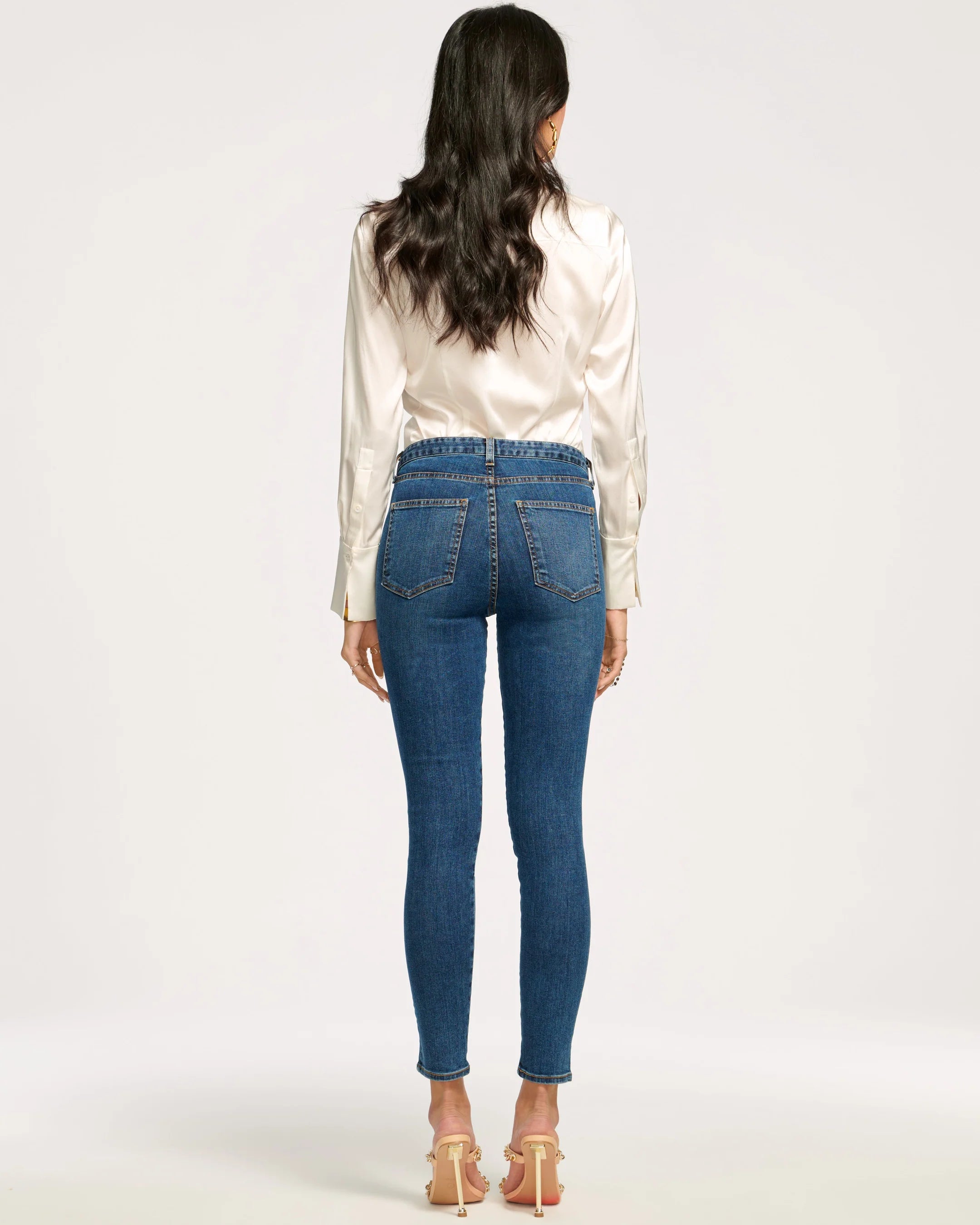 Helena High-Rise Skinny Jean - Medium Wash by Ramy Brook — view 4