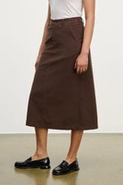 Fia Corduroy Skirt - Bark by Velvet — alternate view