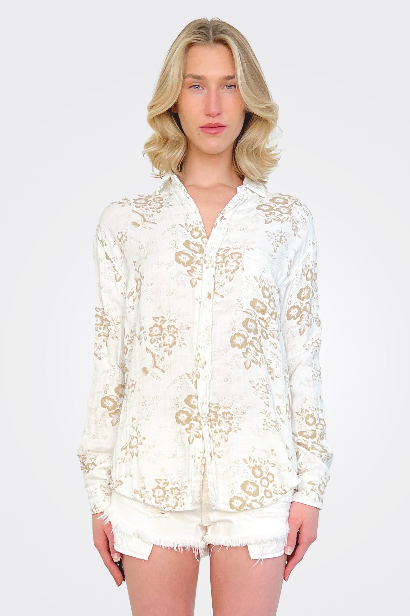 Joss Button Down Shirt - Washed Print by CP Shades — alternate view