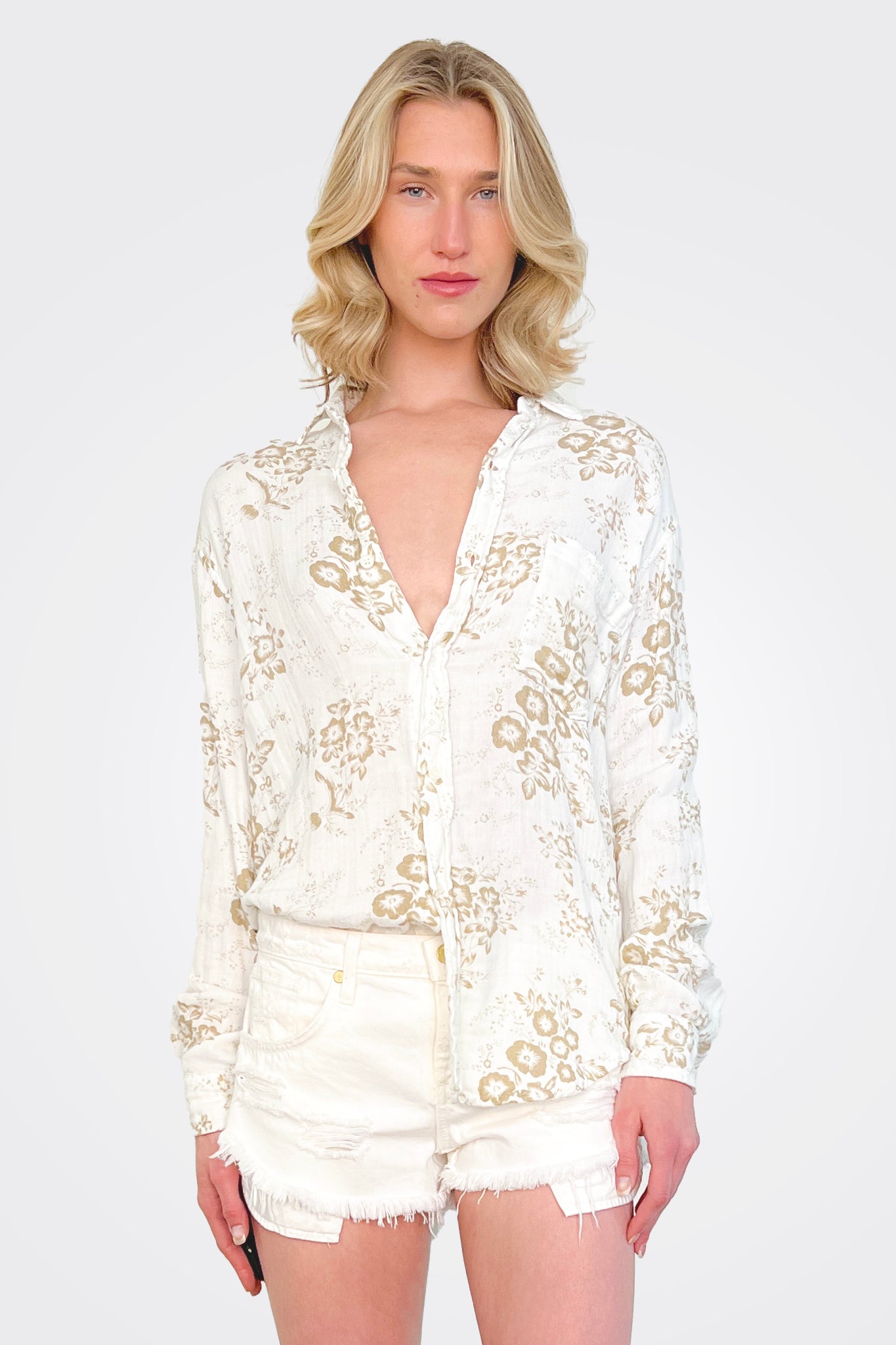 Joss Button Down Shirt - Washed Print by CP Shades | 25 South Boutiques