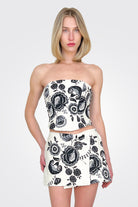 Ivit Crop Top - White Jacquard by Charo Ruiz | 25 South Boutiques
