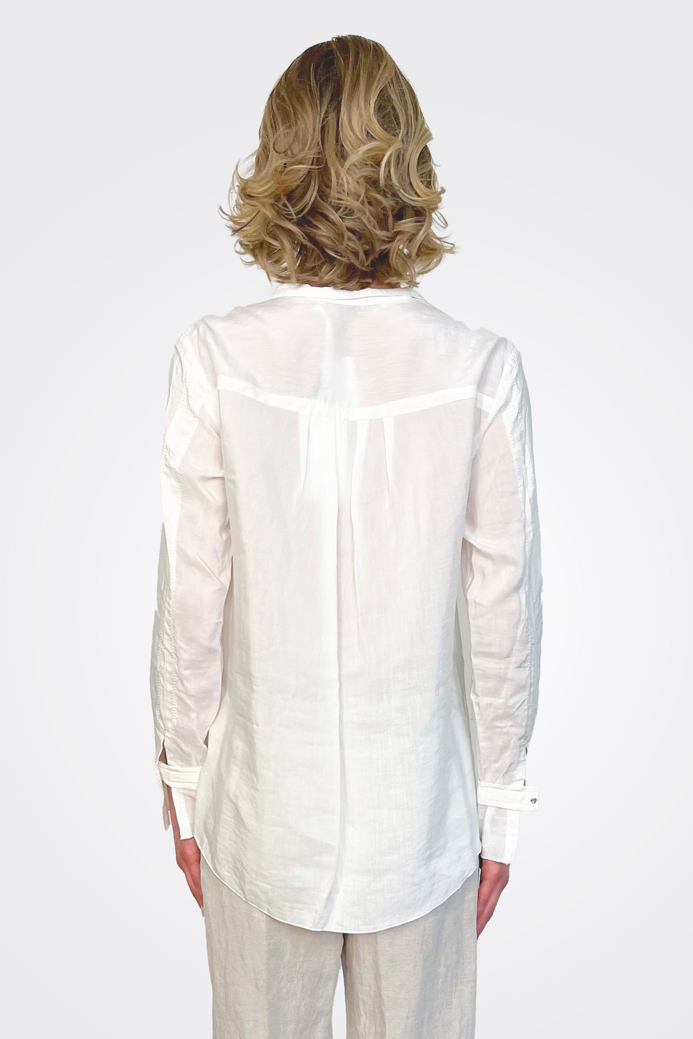 Collarless Blouse - Cream by Beate Heymann — alternate view