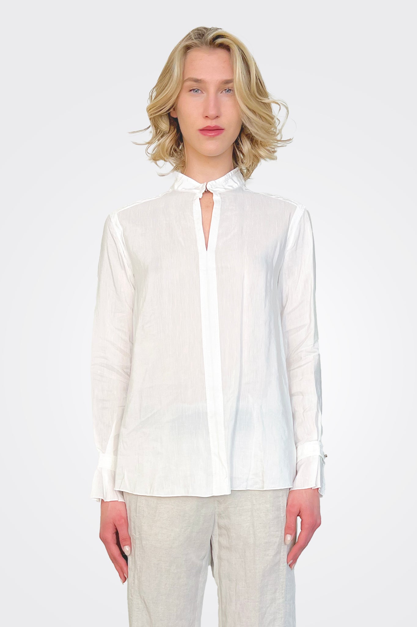 Collarless Blouse - Cream by Beate Heymann | 25 South Boutiques