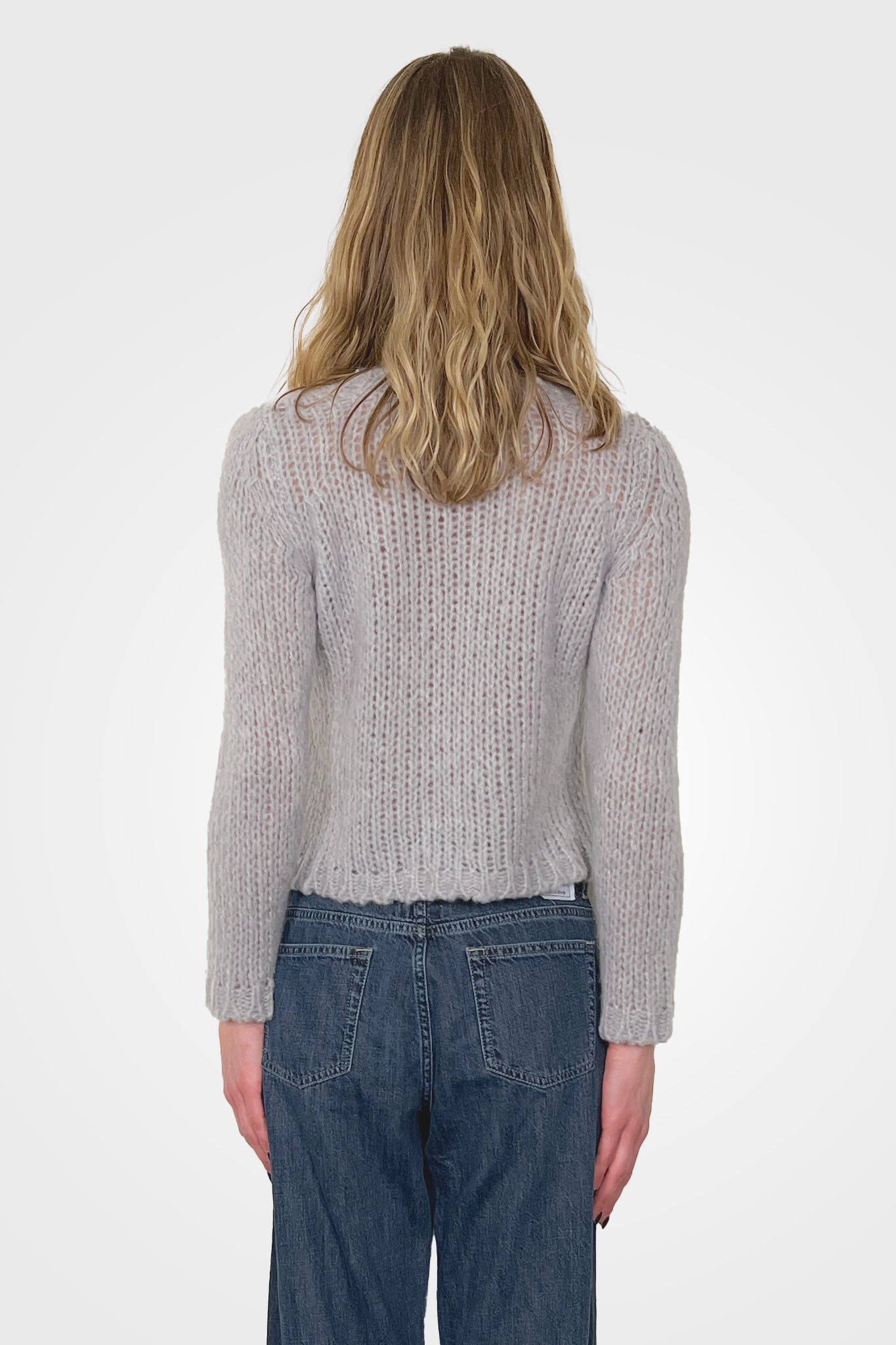 Crop Knit Cashmere Sweater - Grico by Private 0204 — alternate view
