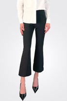 Crop Flare Trousers - Black by MeiMeij — alternate view