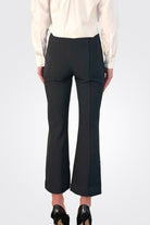 Crop Flare Trousers - Black by MeiMeij — view 3