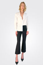 Crop Flare Trousers - Black by MeiMeij | 25 South Boutiques
