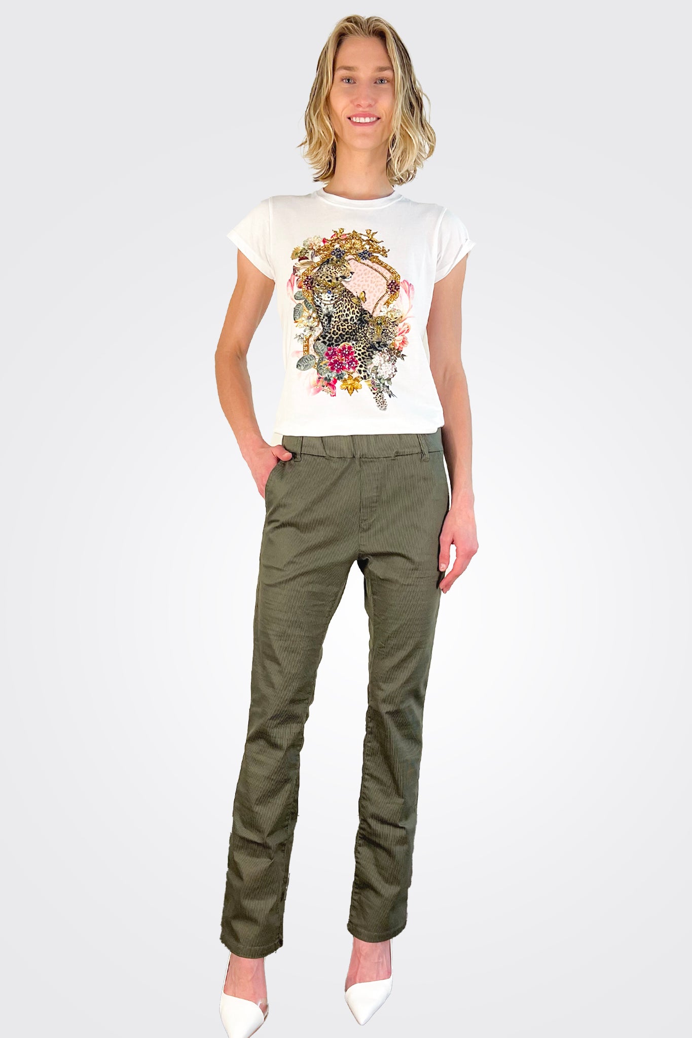 Dafna Pants - Green Pattern by Bevy Flog | 25 South Boutiques