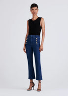 Robertson Crop Flare Trousers - Dark Wash Denim by Derek Lam | 25 South Boutiques
