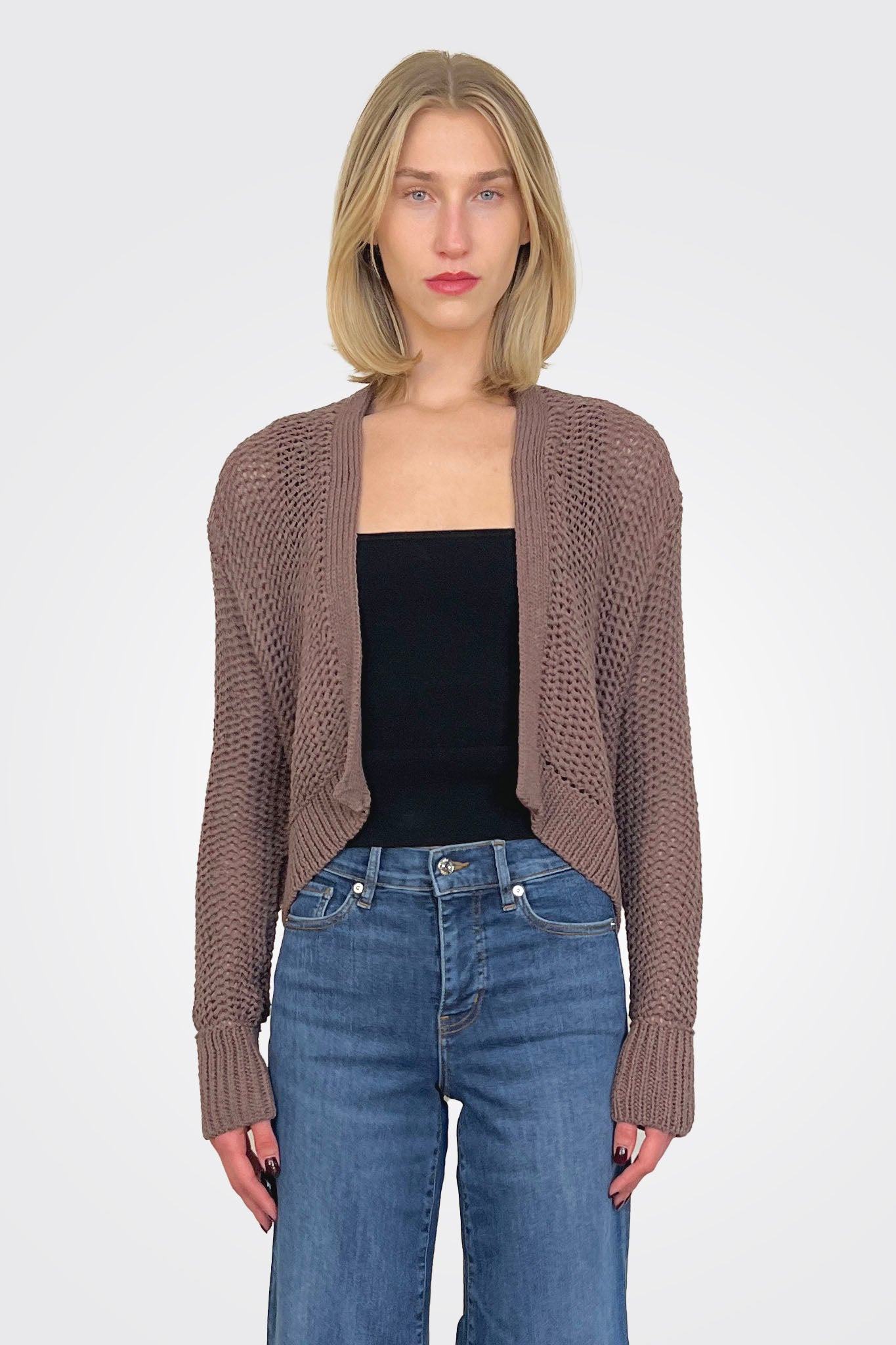 Maura Cropped Cardi - Dark Dusk by Wooden Ships | 25 South Boutiques