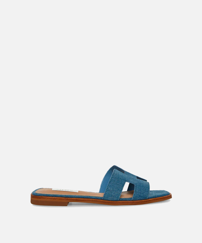 Haydn Fabric Slide - Denim by Steve Madden | 25 South Boutiques
