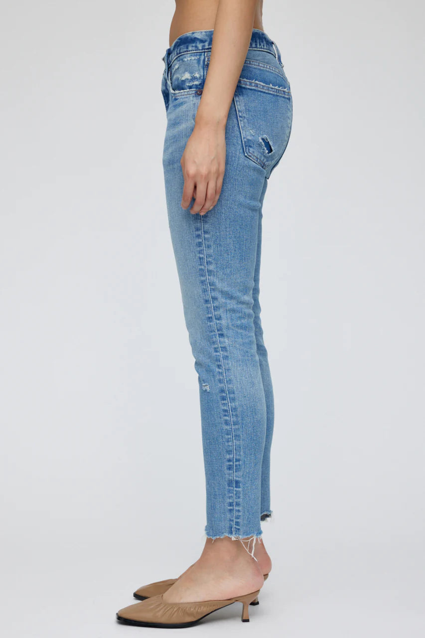 Depew Skinny Jean - Light Blue by Moussy — view 3