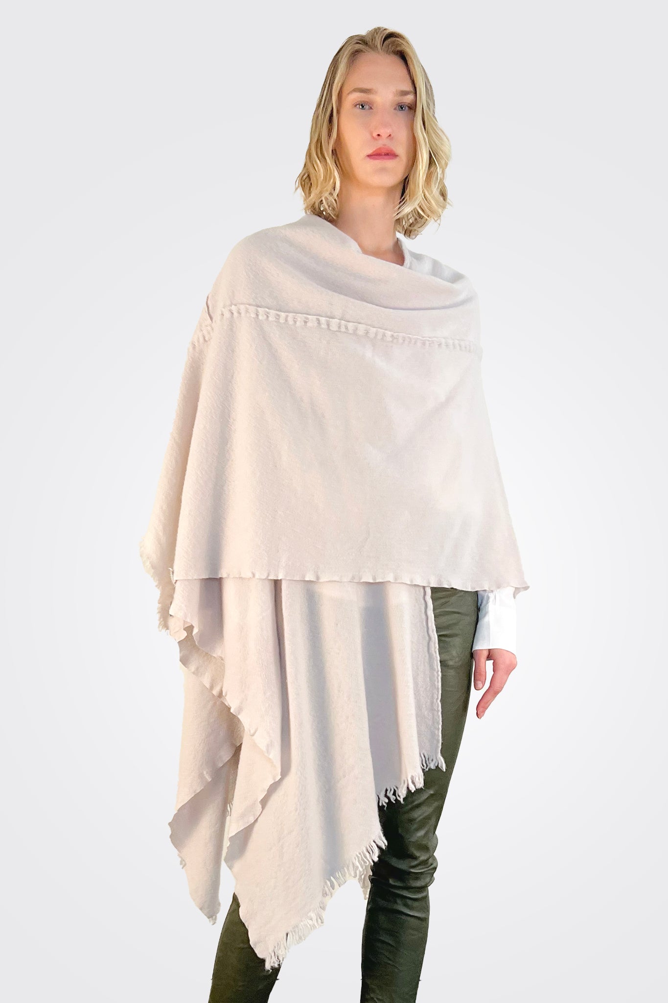Stitch Detailed Poncho - Desert by Private 0204 | 25 South Boutiques