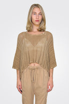 Crop Knit Tunic - Dijon by Studio B3 | 25 South Boutiques