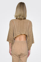 Crop Knit Tunic - Dijon by Studio B3 — alternate view