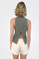 Open Back Halter - Dill by Autumn Cashmere — alternate view