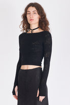 Viscose Knit Top - Black by Isabel Benenato — alternate view