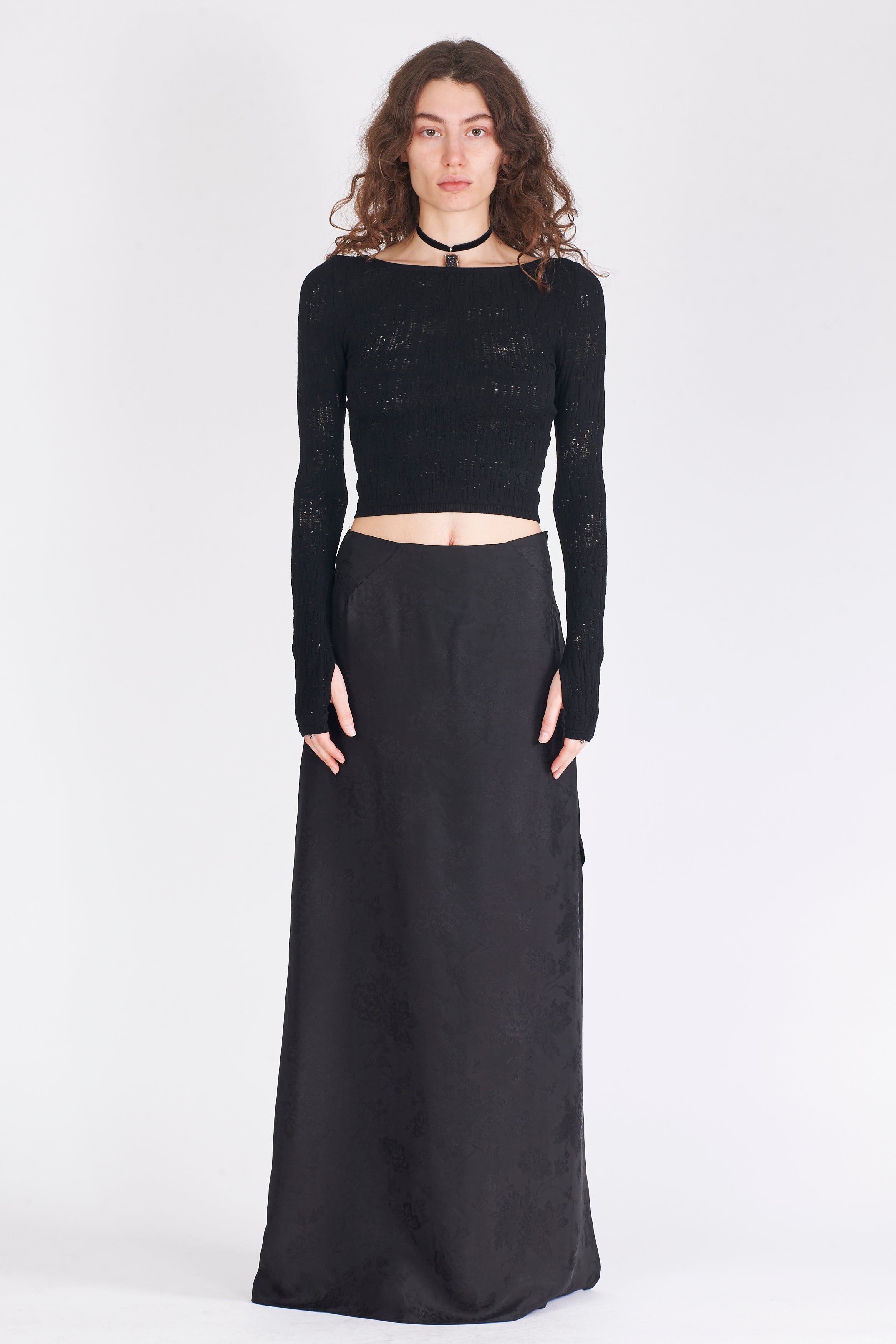 Viscose Knit Top - Black by Isabel Benenato — view 4