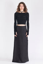 Viscose Knit Top - Black by Isabel Benenato — view 4