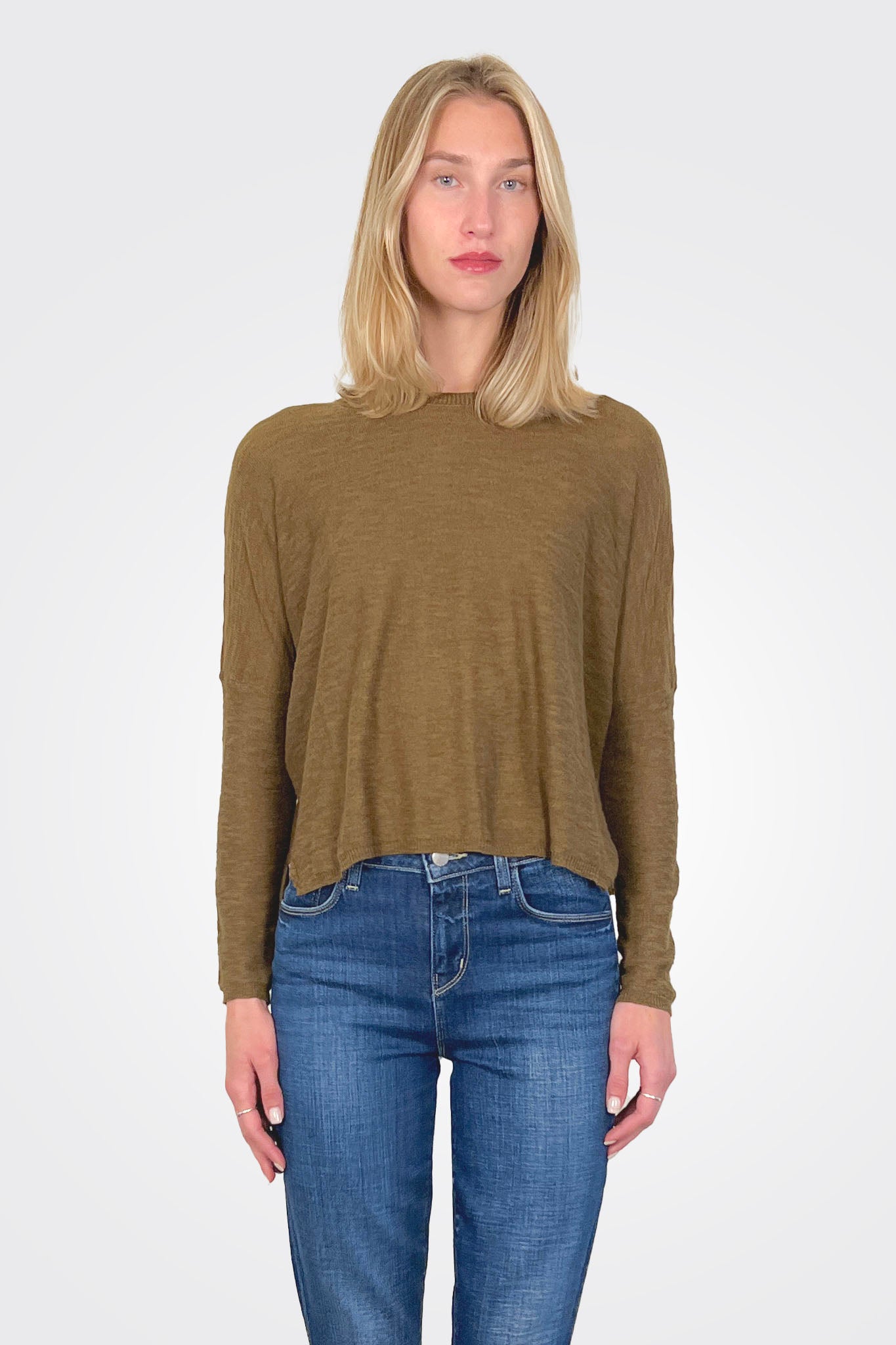 Sandcastle Crewneck Longsleeve - Dark Olive by StitchDrop | 25 South Boutiques