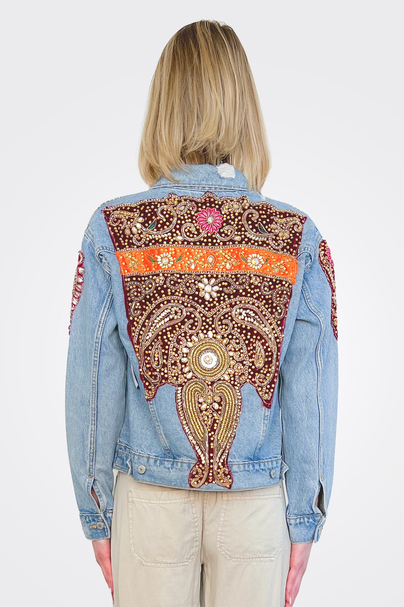 Embellished Denim Jacket - Denim by The Nu Vintage — alternate view