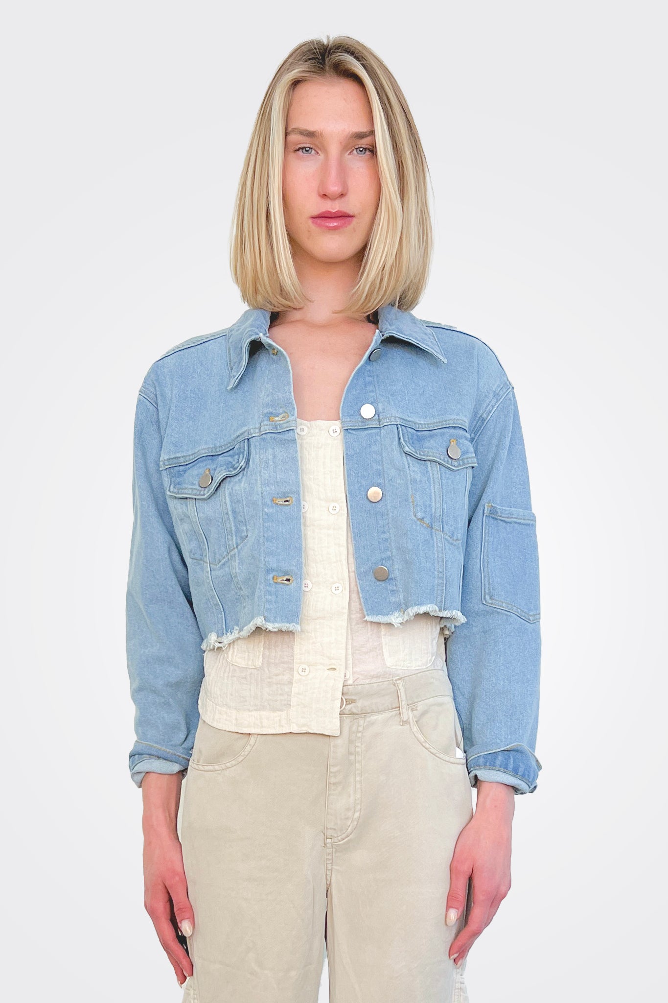 Love Crop Jacket - Denim by The Nu Vintage | 25 South Boutiques