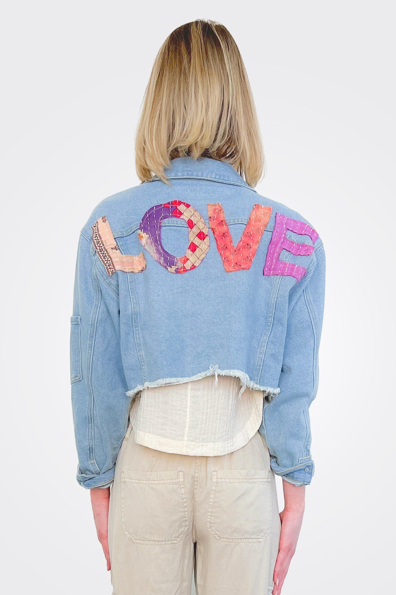 Love Crop Jacket - Denim by The Nu Vintage — alternate view