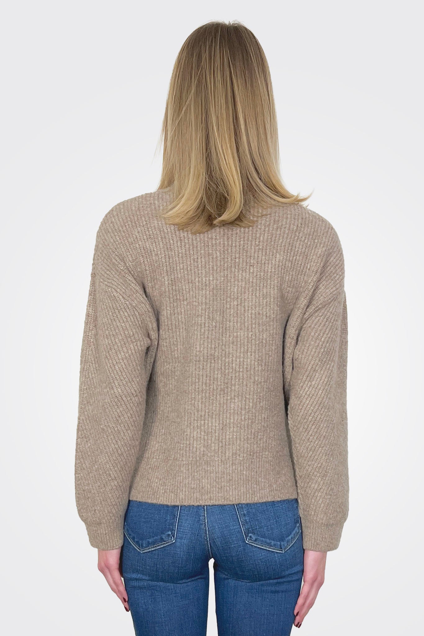Cali Zip Up Sweater - Dark Oatmeal by Michael Stars — view 3