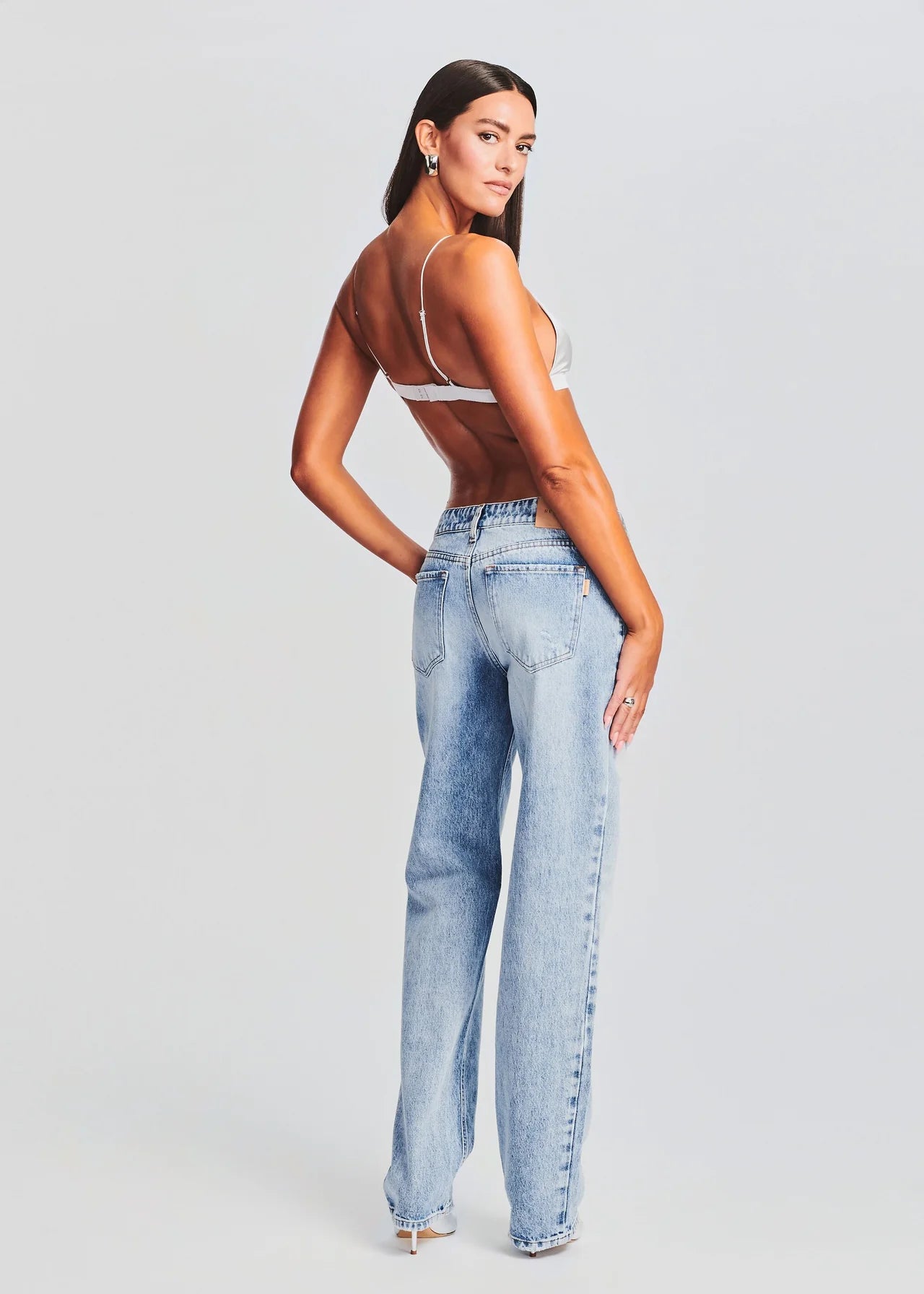 Doral Silk Bralette - Silver by SER.O.YA — view 3