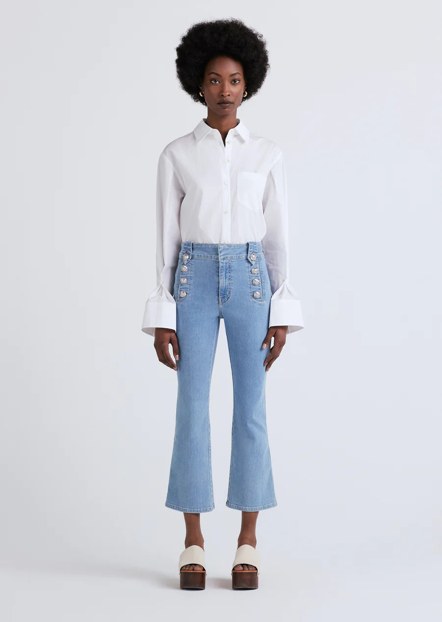 Robertson Crop Flare Trousers - Dover Light Denim by Derek Lam | 25 South Boutiques