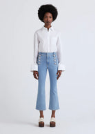 Robertson Crop Flare Trousers - Dover Light Denim by Derek Lam | 25 South Boutiques