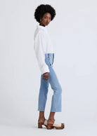 Robertson Crop Flare Trousers - Dover Light Denim by Derek Lam — view 3