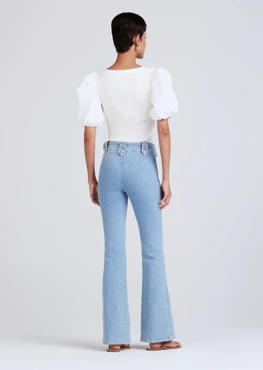 Robertson Flare Trousers - Dover Light Denim by Derek Lam — view 3