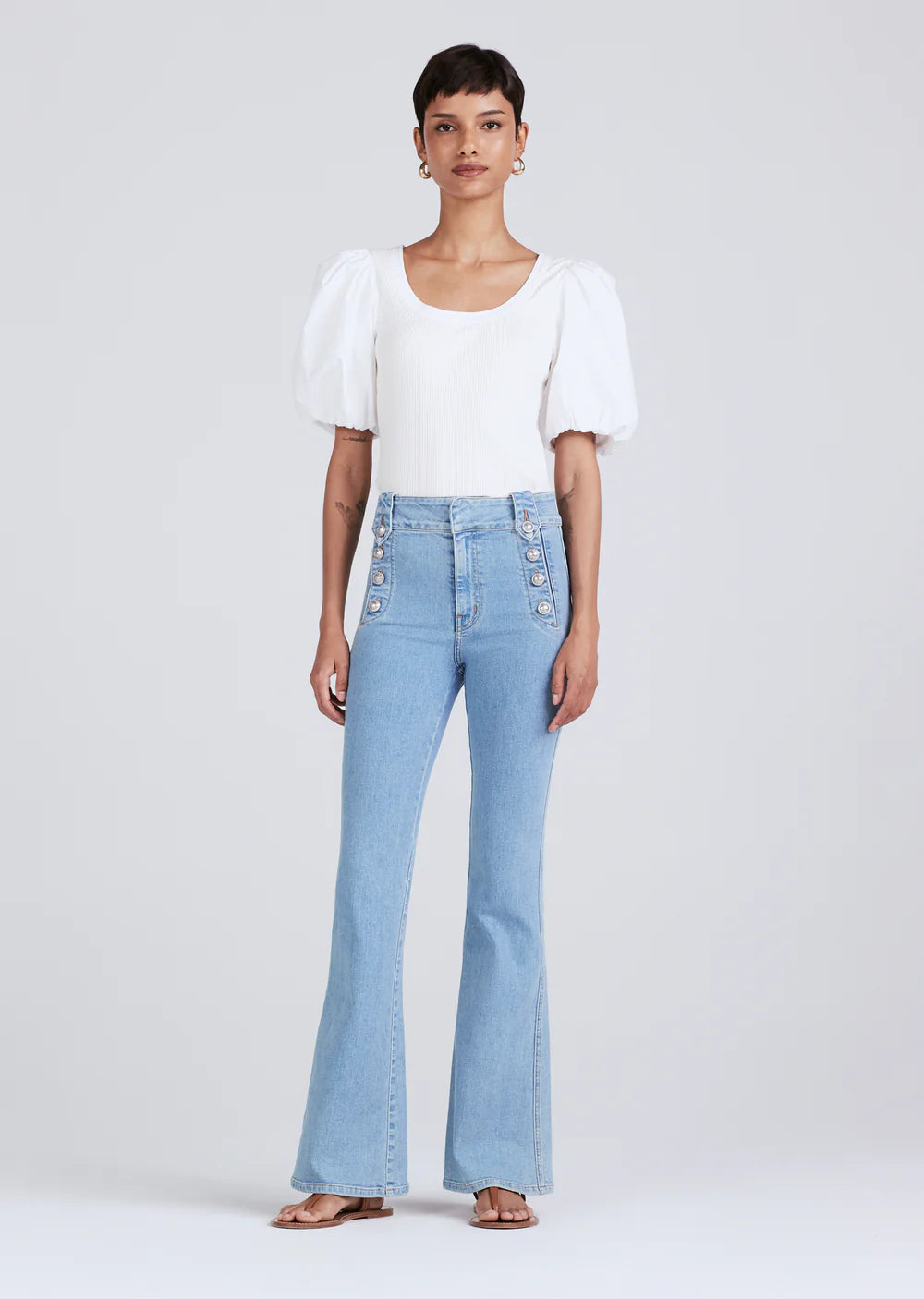 Robertson Flare Trousers - Dover Light Denim by Derek Lam | 25 South Boutiques