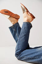 Verona Slide Sandals - Gold by Free People — view 4