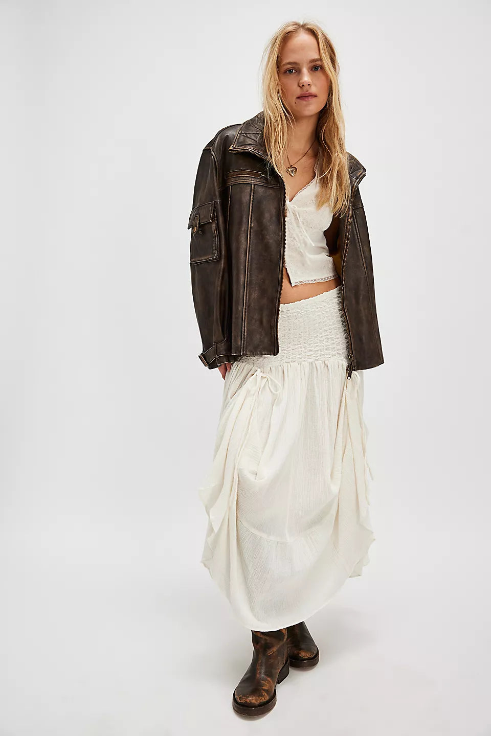 Prairie Convertible Skirt Dress - Whisper White by Free People — alternate view