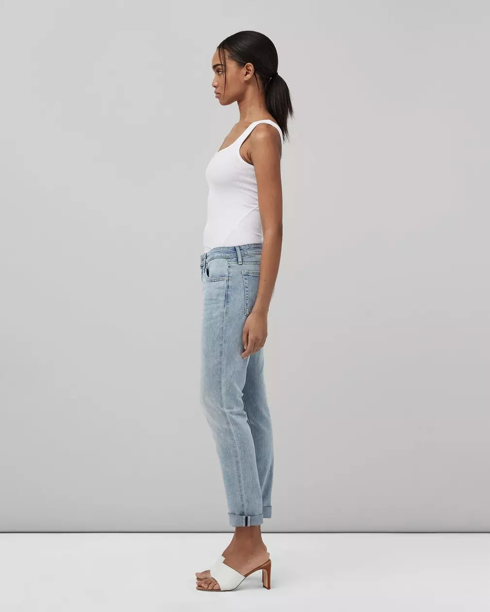 Dre Low-Rise Boyfriend - White Haven by Rag & Bone — view 3