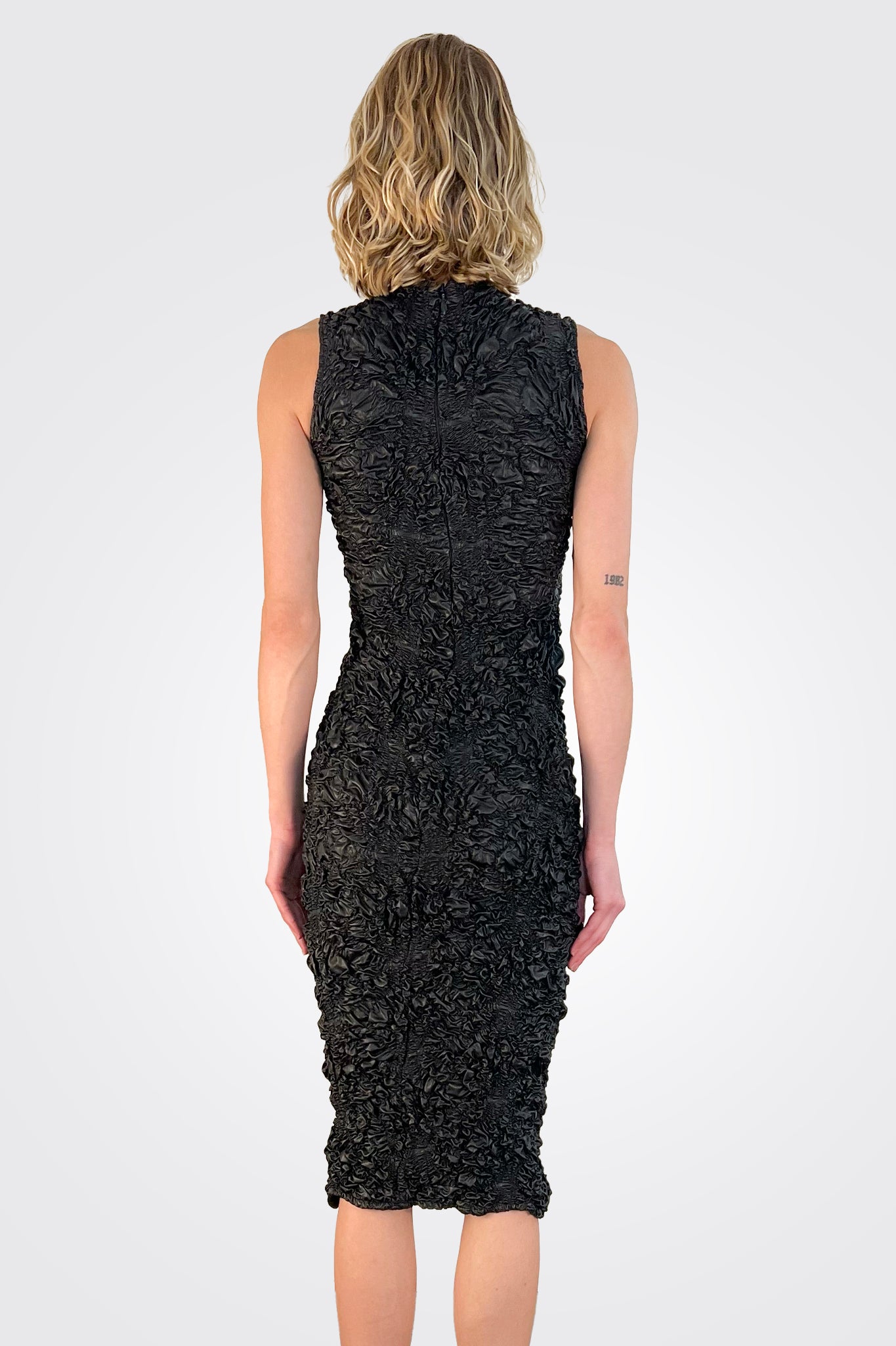 Textured Sheath Dress - Nero by Malloni — view 3