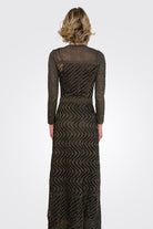 Long Sleeve Metallic Dress - Ono Black by Missoni — view 3