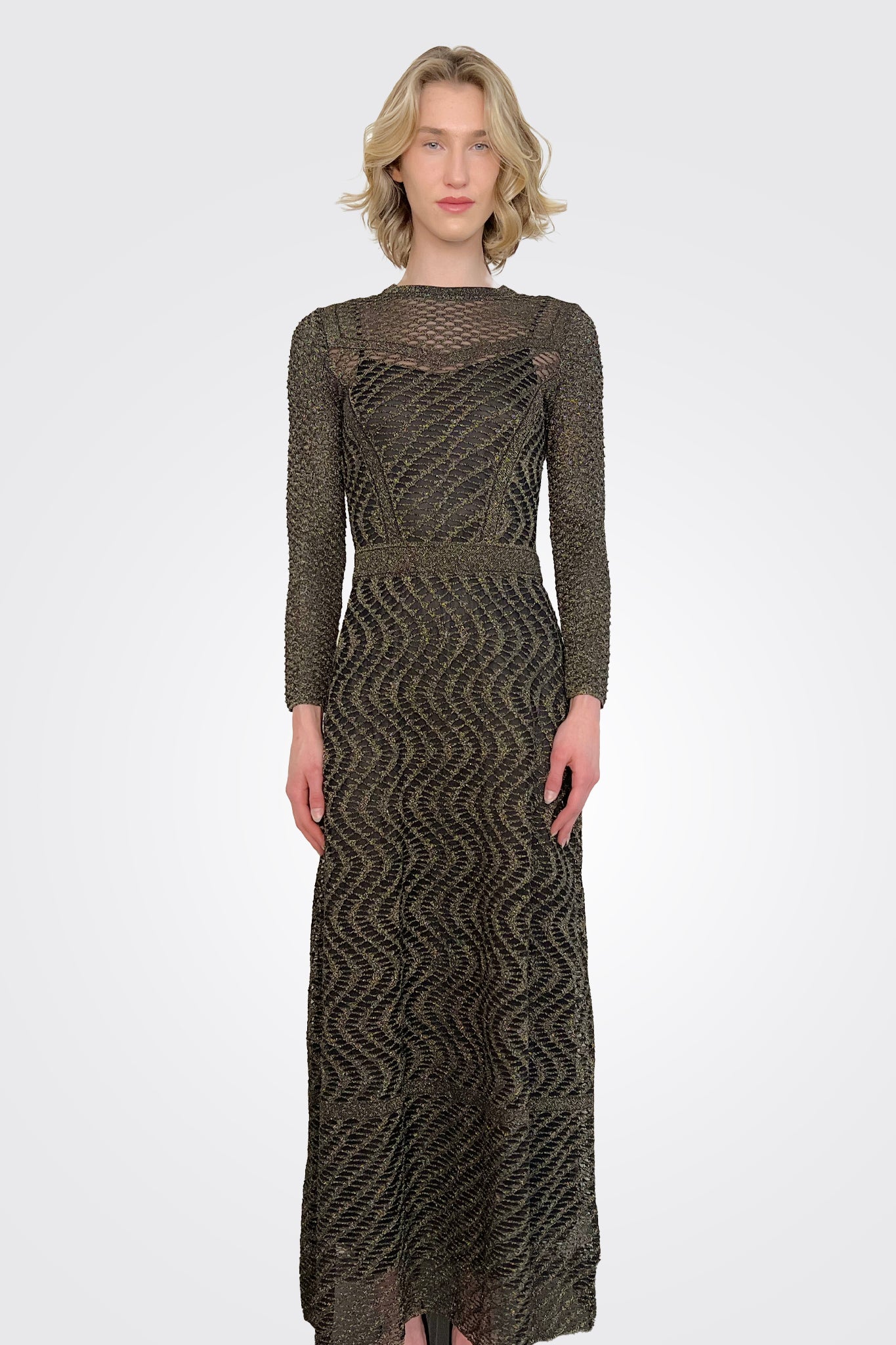 Long Sleeve Metallic Dress - Ono Black by Missoni | 25 South Boutiques