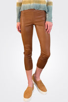 Capri Leather Legging - Dark Cognac by SPRWMN — alternate view