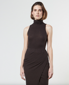 Cashmere Halter Top - Dark Brown by Enza Costa | 25 South Boutiques