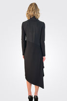 Long Sleeve Dress - Nero Graphite by Malloni — view 3