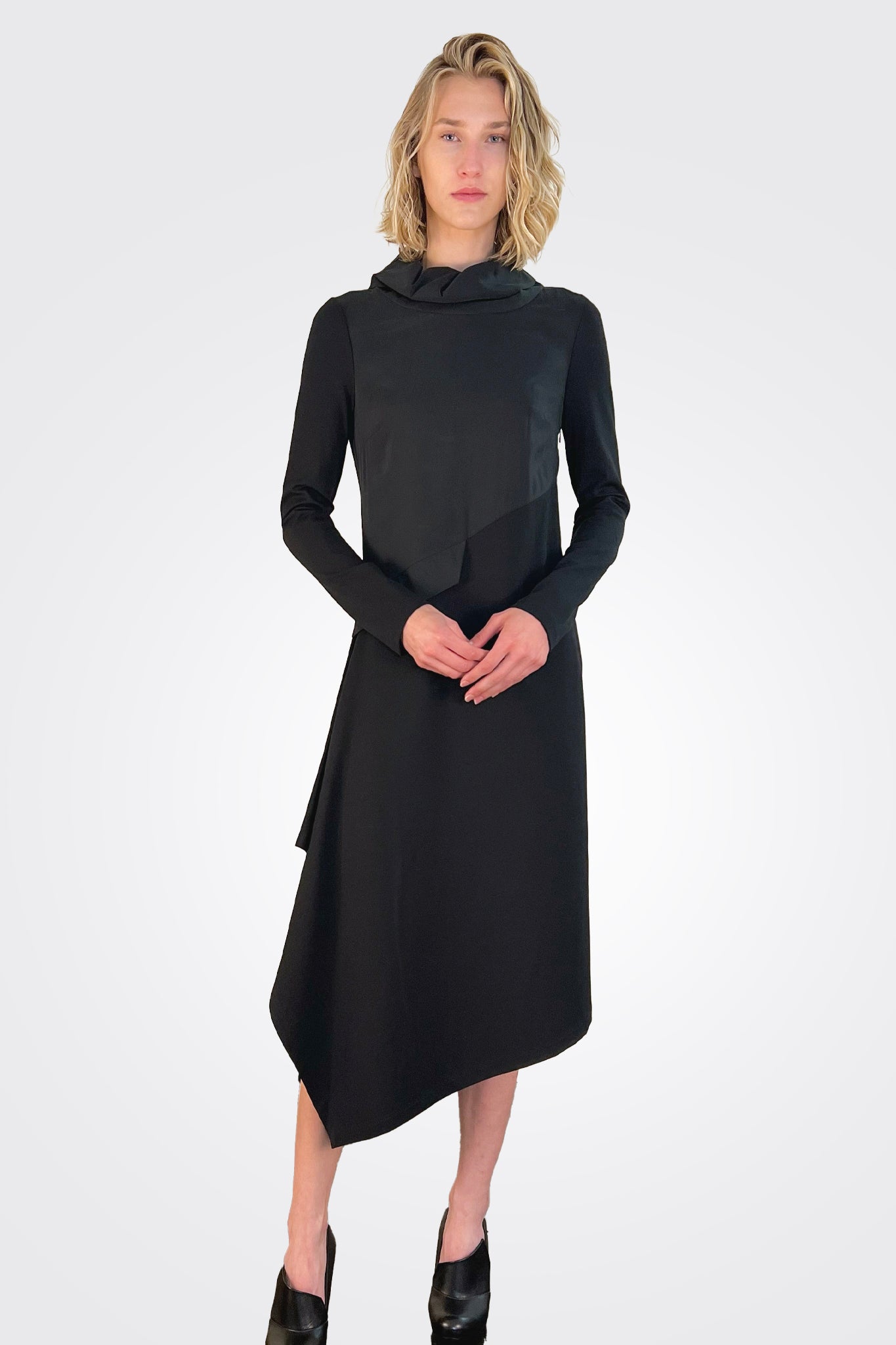 Long Sleeve Dress - Nero Graphite by Malloni | 25 South Boutiques