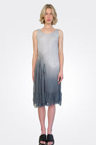 Synched Side Dress - Light Grey / Dark Grey by Viviana Uchitel | 25 South Boutiques