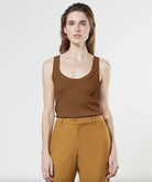 Silk Sweater Knit Tank Top - Dark Whole Grain by Enza Costa | 25 South Boutiques